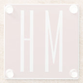 モノグラムモダンプロフェッショナルプレインミニマリスト ガラスコースター (裏面)