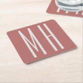 モノグラムモダンプロフェッショナルプレインミニマリスト スクエアペーパーコースター (アングル)