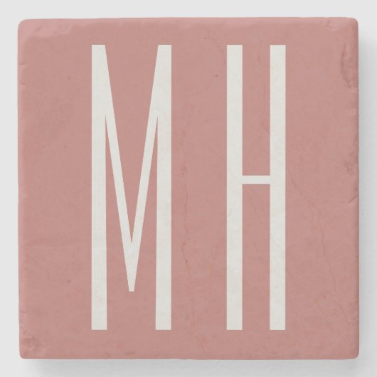 モノグラムモダンプロフェッショナルプレインミニマリスト ストーンコースター (正面)