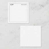 モノグラムモダンプロフェッショナルプレインミニマリスト ノートカード (正面/裏面)