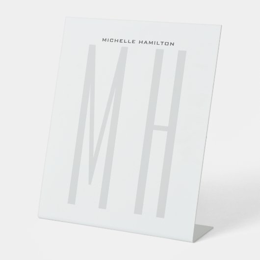 モノグラムモダンプロフェッショナルプレインミニマリスト 台座サイン (正面)