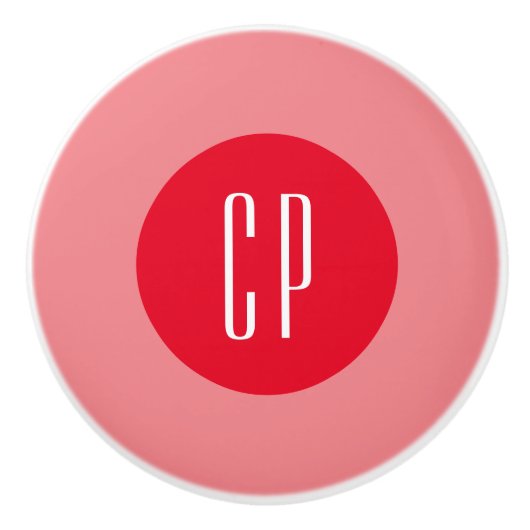 モノグラムモダンプロフェッショナルプレーンシンプルイニシャル セラミックノブ (正面)