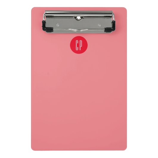 モノグラムモダンプロフェッショナルプレーンシンプルイニシャル ミニクリップボード (正面)