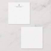 モノグラムモダンプロフェッショナルプレーンシンプルミニマル ノートカード (正面/裏面)