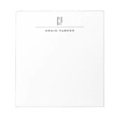 モノグラムモダンプロフェッショナルプレーンシンプルミニマル ノートパッド (正面)