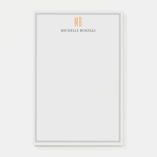 モノグラムモダンプロフェッショナルプレーンシンプルミニマル ポストイット (正面)