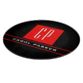 モノグラムモダンプロフェッショナルプレーンシンプル名 カッティングボード (角)