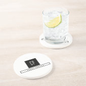 モノグラムモダンプロフェッショナルプレーンシンプル名 コースター (側面)