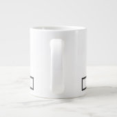 モノグラムモダンプロフェッショナルプレーンシンプル名 ジャンボコーヒーマグカップ (裏面)
