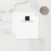 モノグラムモダンプロフェッショナルプレーンシンプル名 ノートカード (正面/裏面インサイチュ)