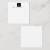 モノグラムモダンプロフェッショナルプレーンシンプル名 ノートカード (正面/裏面)