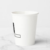 モノグラムモダンプロフェッショナルプレーンシンプル名 紙コップ (左)