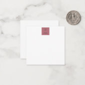 モノグラムモダンプロフェッショナルプレーンバラ金ゴールドホワイト ノートカード (正面/裏面インサイチュ)