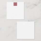 モノグラムモダンプロフェッショナルプレーンバラ金ゴールドホワイト ノートカード (正面/裏面)