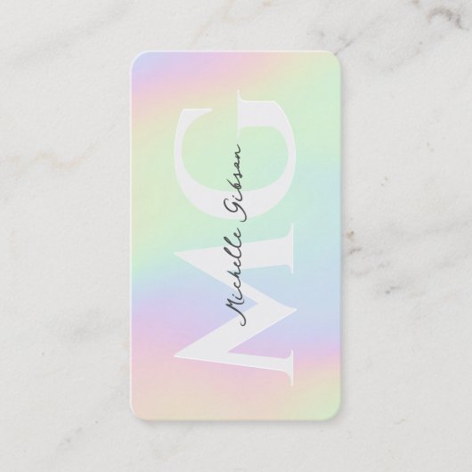 モノグラムモダンプロフェッショナルホログラフィック 名刺 (正面)