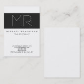 モノグラムモダンプロフェッショナル大型名刺 名刺 (正面/裏面)