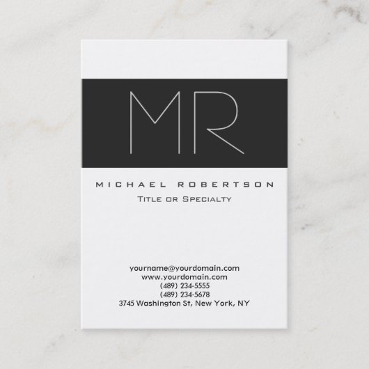 モノグラムモダンプロフェッショナル大型名刺 名刺 (正面)