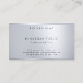 モノグラムモダンプロフェッショナル銀テンプレート 名刺 (裏面)