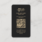 モノグラムモダンベイカーカテラーブラック金ゴールドウィスク 名刺 (裏面)