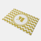 モノグラムモダンベージュストライプズ ドアマット (アングル)