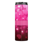 モノグラムモダンホワイトピンクハートパターン タンブラー (裏面)