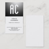 モノグラムモダンホワイトプレーン名刺 名刺 (正面/裏面)