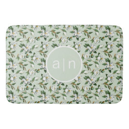 モノグラムモダンホワイトマグノリア バスマット