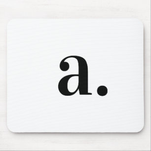 モノグラムモダンホワイトミニマル主義者 マウスパッド
