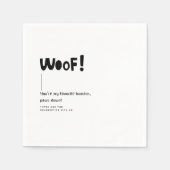 モノグラムモダンホワイトミニマル結婚リスト スタンダードカクテルナプキン (正面)