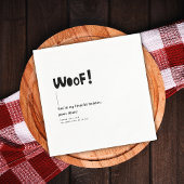 モノグラムモダンホワイトミニマル結婚リスト スタンダードカクテルナプキン