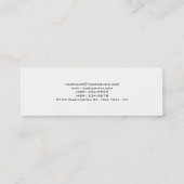 モノグラムモダンホワイトレッドクリーン名刺 スキニー名刺 (裏面)