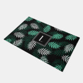 モノグラムモダンボタニカル離れパターン ドアマット (アングル)