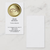 モノグラムモダンボタンパターン白名刺 名刺 (正面/裏面)