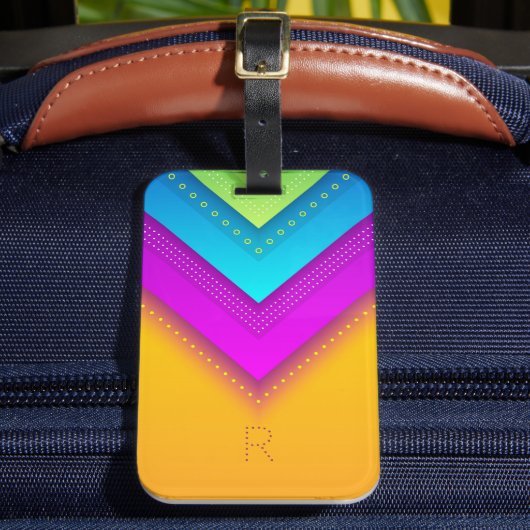 モノグラムモダンボホジオメトリックシック ラゲッジタグ (正面インサイチュ2)