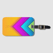 モノグラムモダンボホジオメトリックシック ラゲッジタグ (正面横)