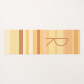 モノグラムモダンボホブラウンストライプズ ヨガマット (裏面(横))