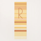 モノグラムモダンボホブラウンストライプズ ヨガマット (裏面)