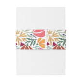 モノグラムモダンボホレトロシックフローラズ結婚 招待状ベリーバンド (裏面例)