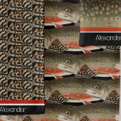 モノグラムモダンマス魚デザイン白黒錆 バスタオルセット