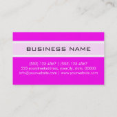 モノグラムモダンマゼンタ背景 名刺 (裏面)