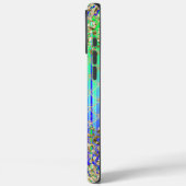 モノグラムモダンマーメイドグリッターグリーンブルー Case-Mate iPhoneケース (裏面 / 左)