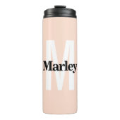 モノグラムモダンミニマはっきりしたリストかわいいイニシャル名 タンブラー (正面)