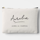 モノグラムモダンミニマリストシンプルスクリプト アクセサリーポーチ (正面)