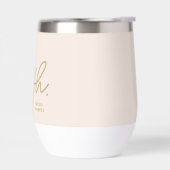 モノグラムモダンミニマリストスクリプト赤面ピンク金ゴールド (左面)