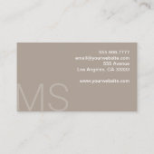 モノグラムモダンミニマリストタウペプロフェッショナル 名刺 (裏面)