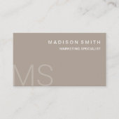 モノグラムモダンミニマリストタウペプロフェッショナル 名刺 (正面)