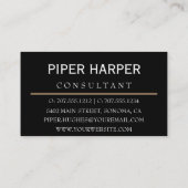 モノグラムモダンミニマリスト業務標準カード 名刺 (裏面)