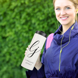 モノグラムモダンミニマルエレガントリストスクリプトイニシャル タンブラー