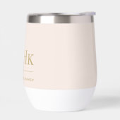 モノグラムモダンミニマルエレガントリスト赤面ピンク金ゴールド (左面)