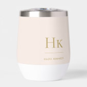 モノグラムモダンミニマルエレガントリスト赤面ピンク金ゴールド (正面)